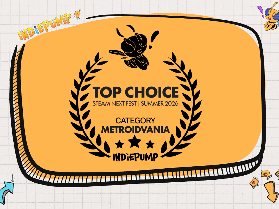 IndiePump's Metroidvania TOP CHOICE badge
