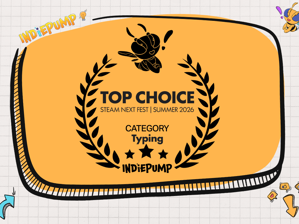 IndiePump's TOP CHOICE typing badge