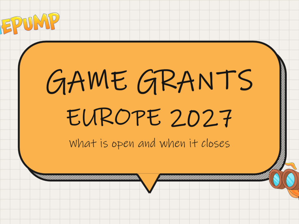 Indie Game Grants in Europe: What Is Open for 2027 cover with the IndiePump bee mascot